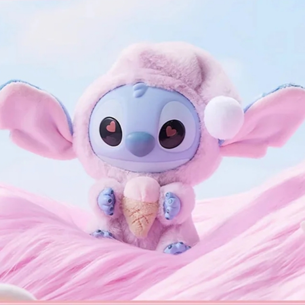 Disney Stitch- Themed Plush "Must-Eat-Even-When-Tired" NIB - Strawberry‎ Cone